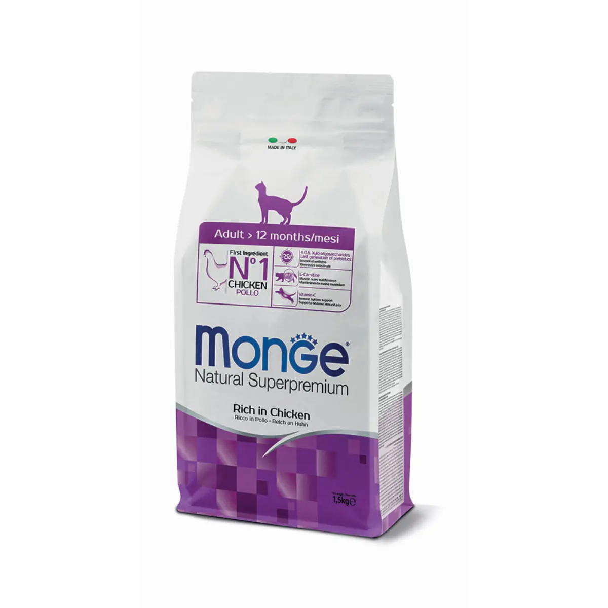 MONGE Natural Superpremium, Pui, hrana uscata pisici, 10kg