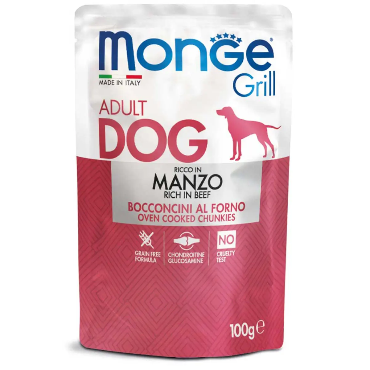 MONGE Grill, XS-XL, Vita, plic hrana umeda caini, (in suc propriu), bax, 100g x 24buc - Image 2