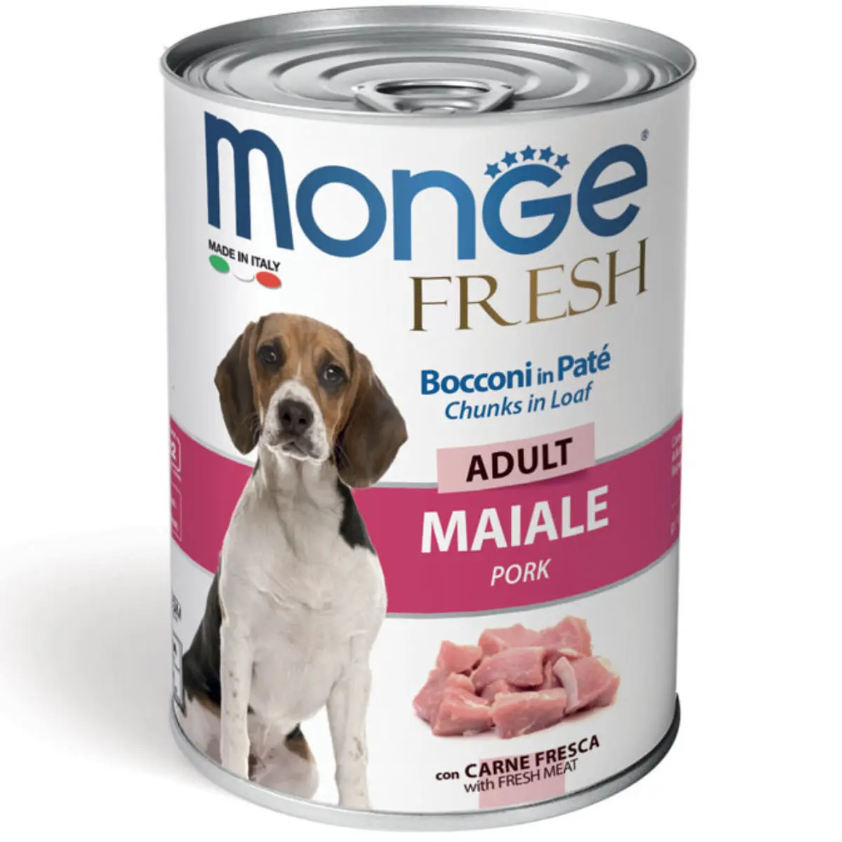 MONGE Fresh, XS-XL, Porc, conserva hrana umeda caini, (in suc propriu), 400g - Image 2