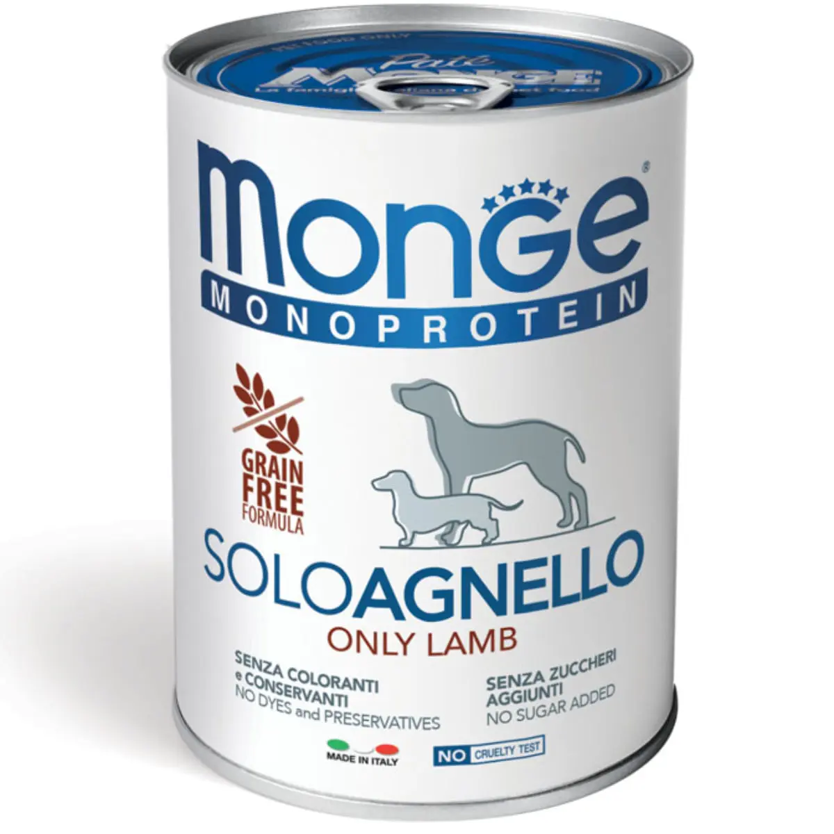 MONGE Monoprotein, XS-XL, Miel, conserva hrana umeda monoproteica fara cereale caini, (pate), 400g