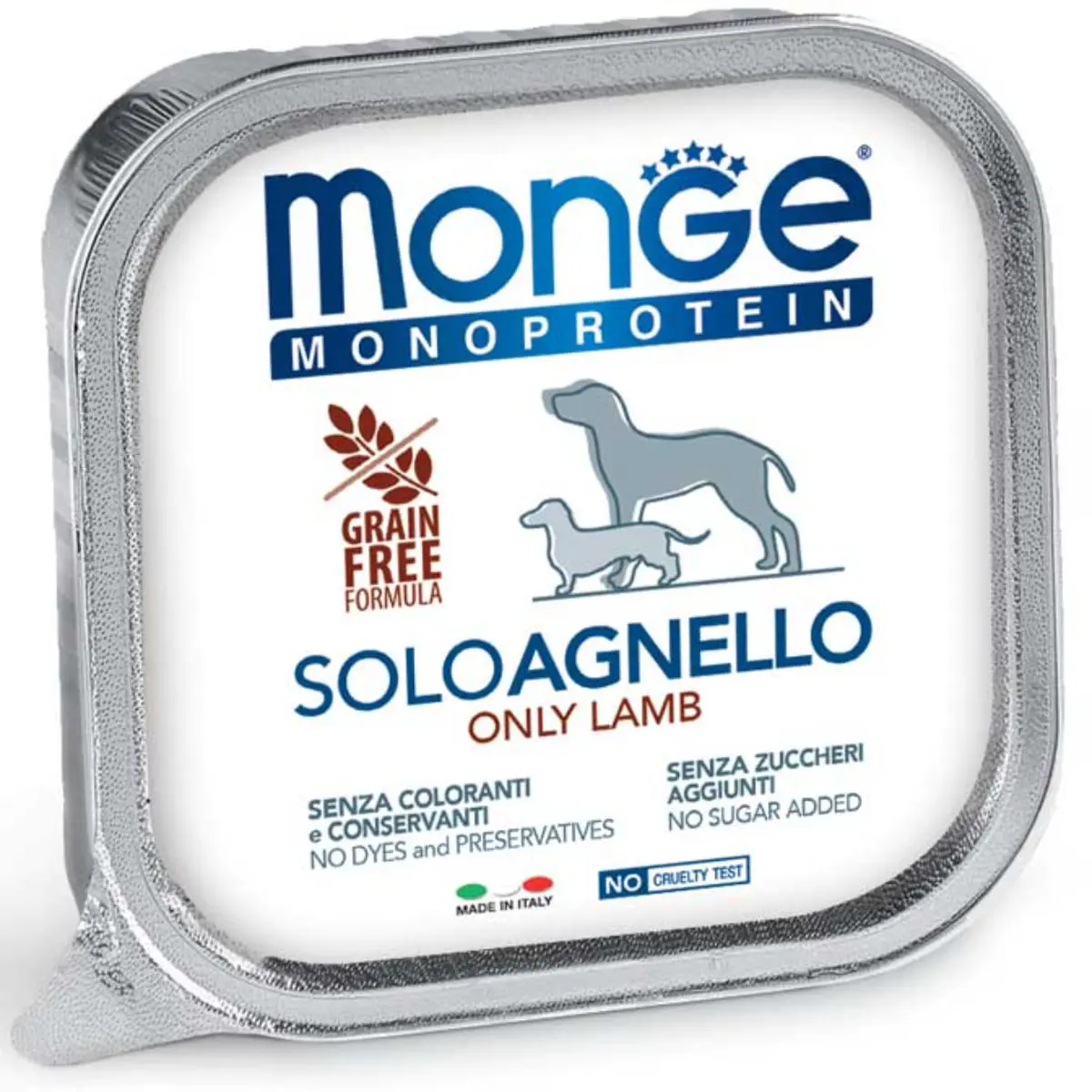 MONGE Monoprotein, XS-XL, Miel, tavita hrana umeda monoproteica fara cereale caini, (pate), 150g