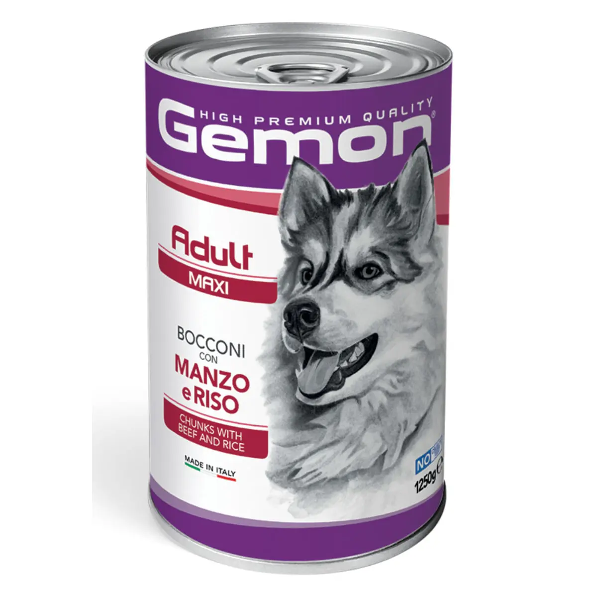 GEMON Maxi Adult, L-XL, Vita si Orez, conserva hrana umeda caini, (in aspic), 1250g - Image 2