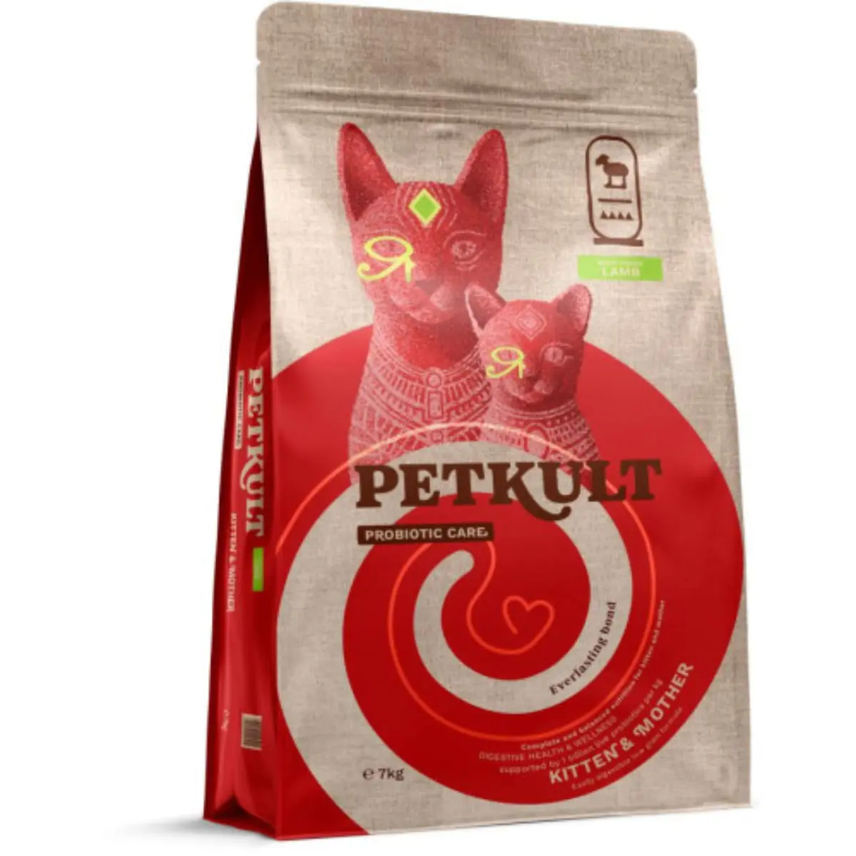 PETKULT Probiotic Care Kitten & Mother, Miel, hrana uscata pisici junior, sistem digestiv, 7kg