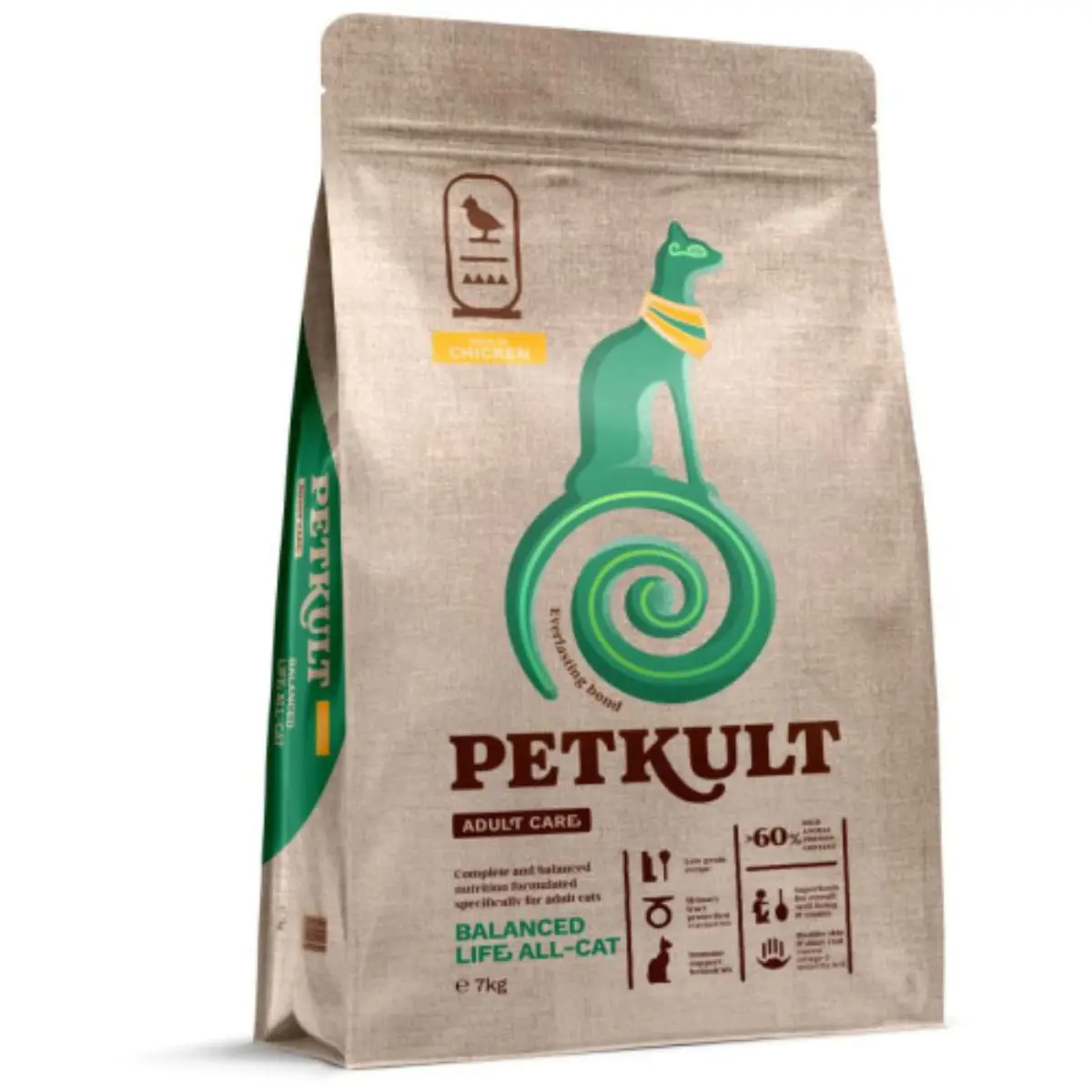 PETKULT Adult Care Balanced Life, Pui, hrana uscata pisici, 7kg - Image 2