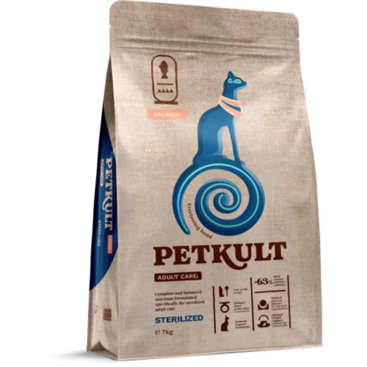 PETKULT Adult Care Sterilised, Somon, hrana uscata pisici sterilizate, 7kg - Image 2