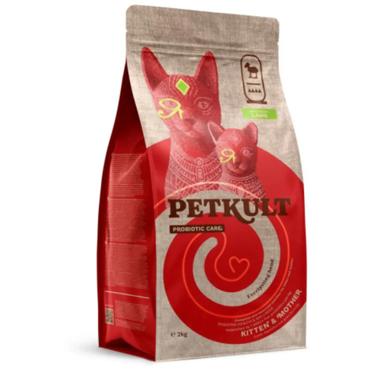 PETKULT Probiotic Care Kitten & Mother, Miel, hrana uscata pisici junior, sistem digestiv, 2kg