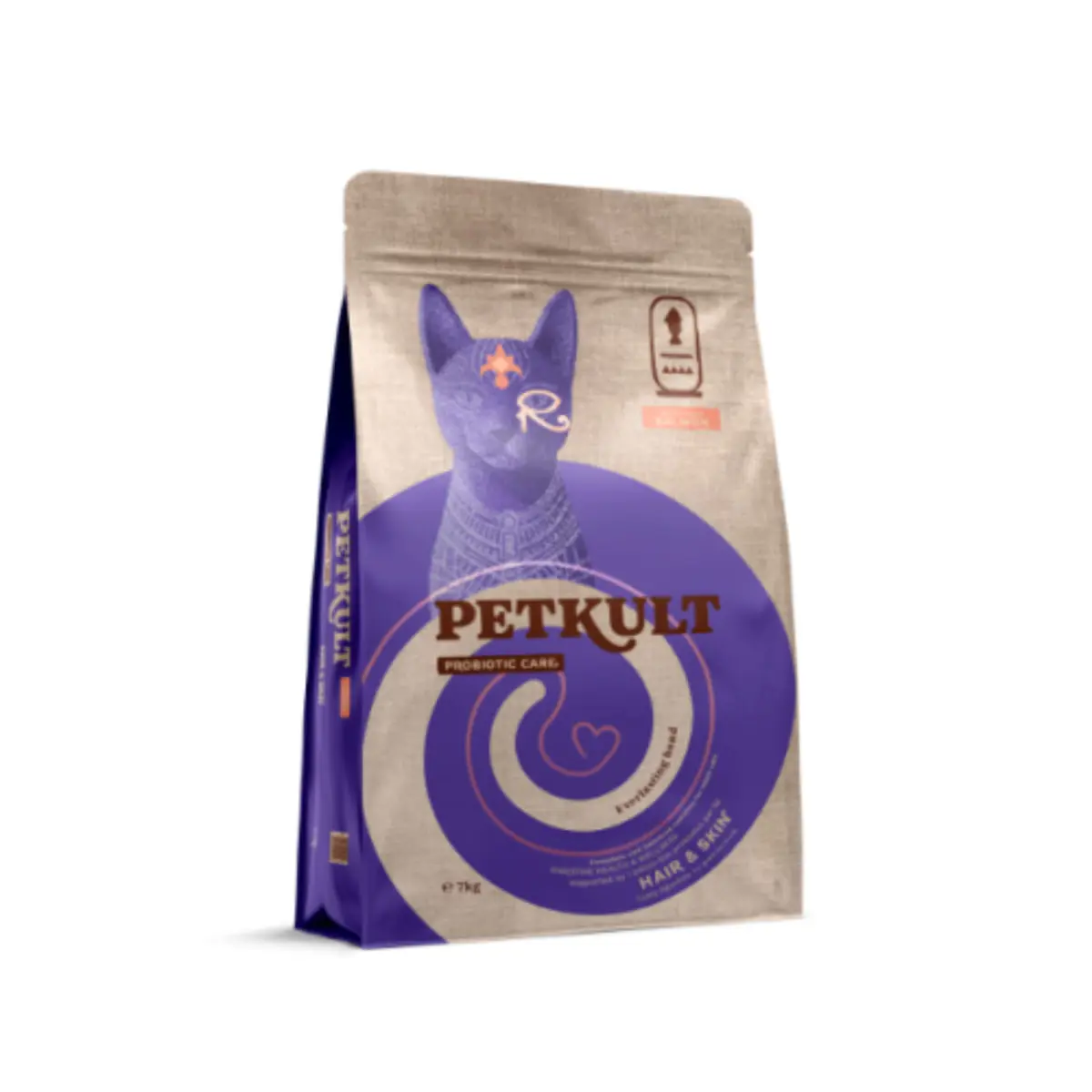 PETKULT Probiotic Care Hair & Skin, Somon si Pastrav, hrana uscata fara cereale pisici, piele & blana, sistem digestiv, 7kg - Image 2