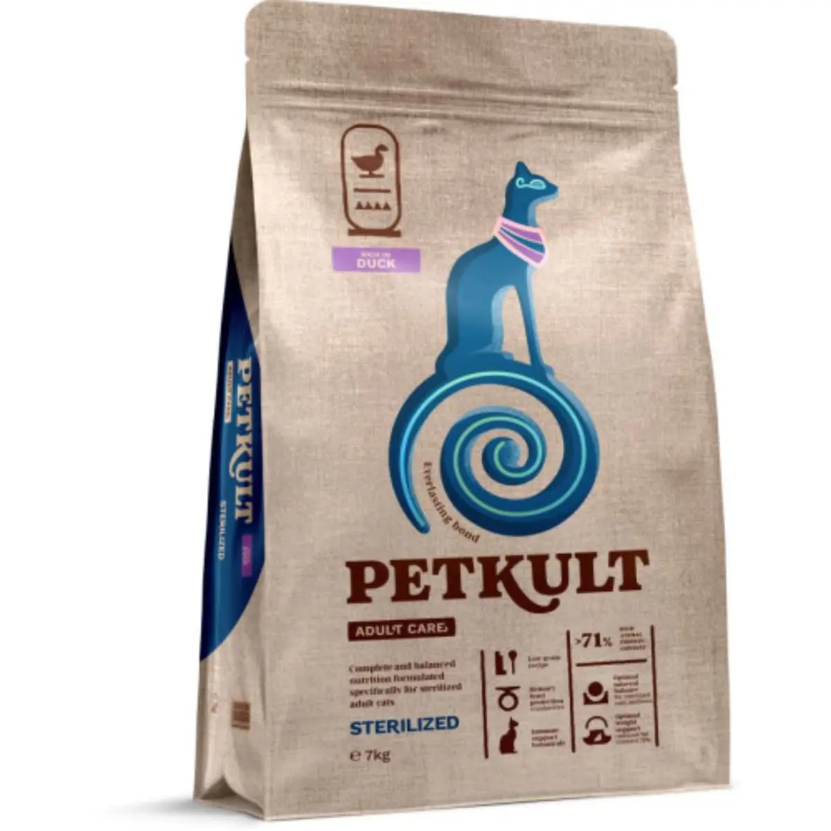 PETKULT Adult Care Sterilised, Rata, hrana uscata pisici sterilizate, 7kg
