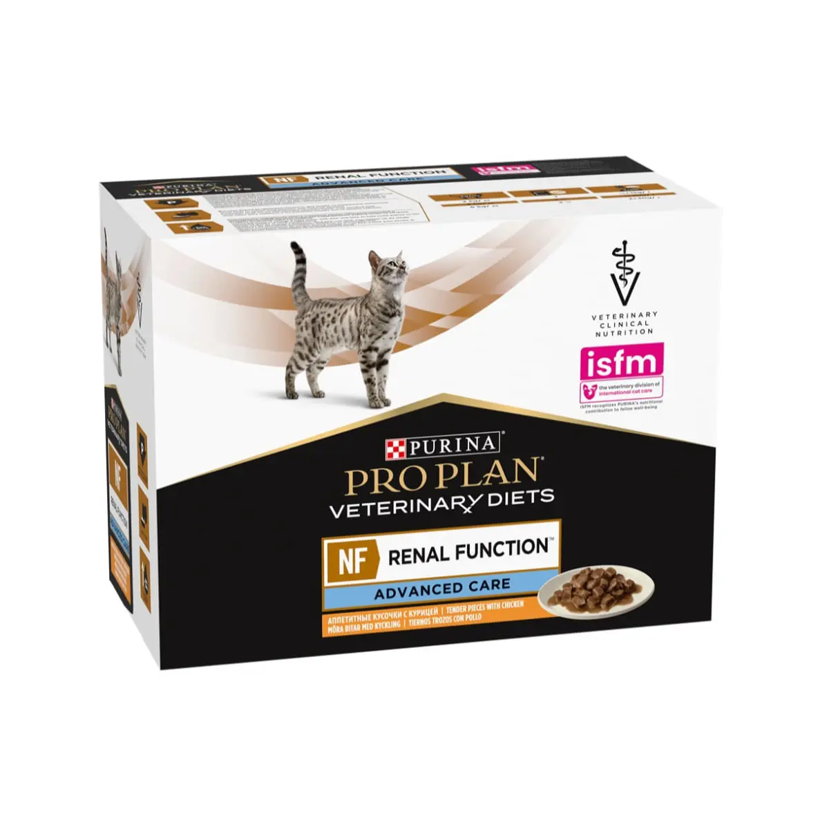 PURINA Pro Plan Veterinary Diets NF Advance Care, Pui, dieta veterinara, plic hrana umeda pisici, sistem renal, (in aspic), bax, 850g - Image 2