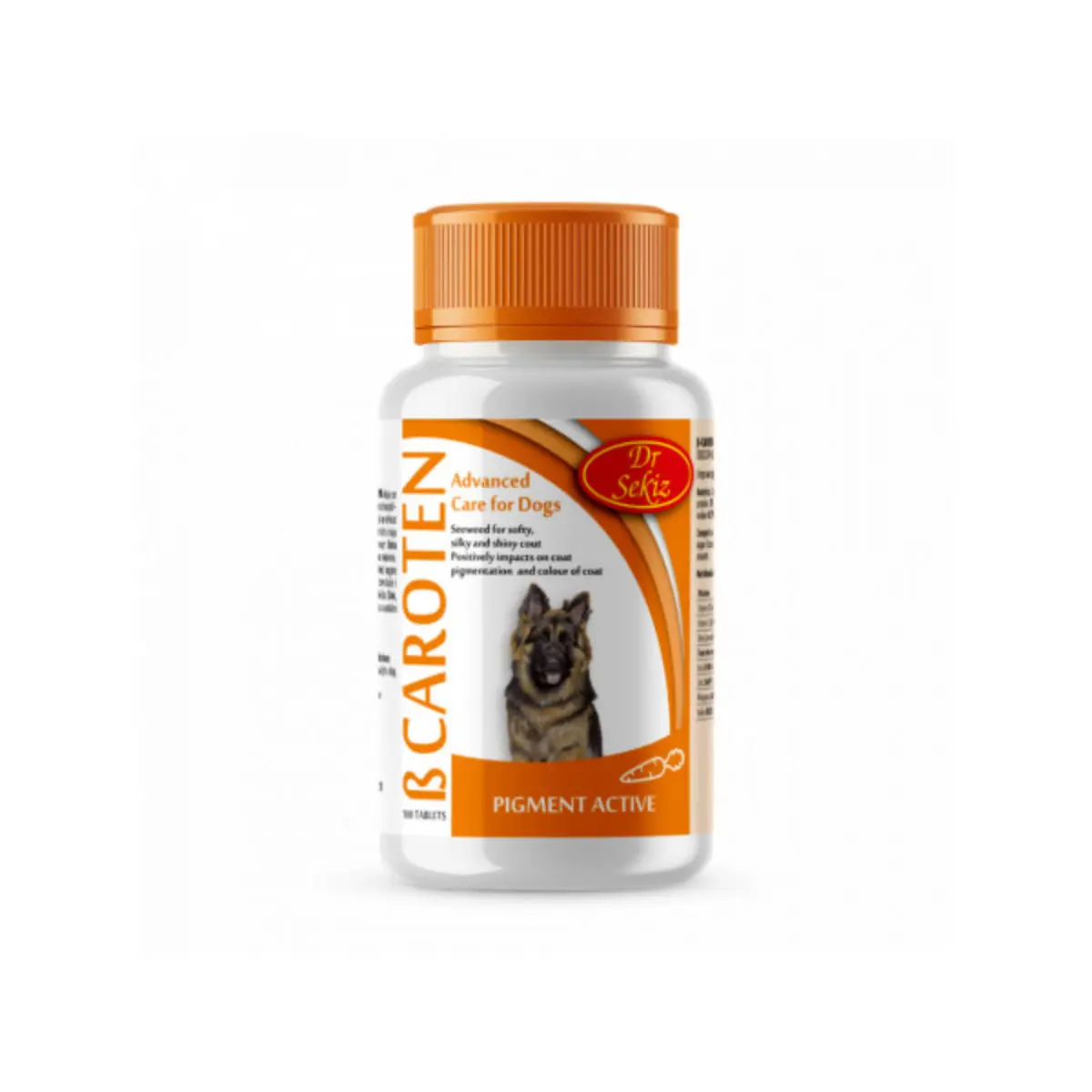 DR. SEKIZ B-Caroten & Alge, supliment piele & blana caini, comprimate DR. SEKIZ B-Caroten & Alge, XS-XL, supliment piele & blana caini, flacon, 100 comprimate - Image 2