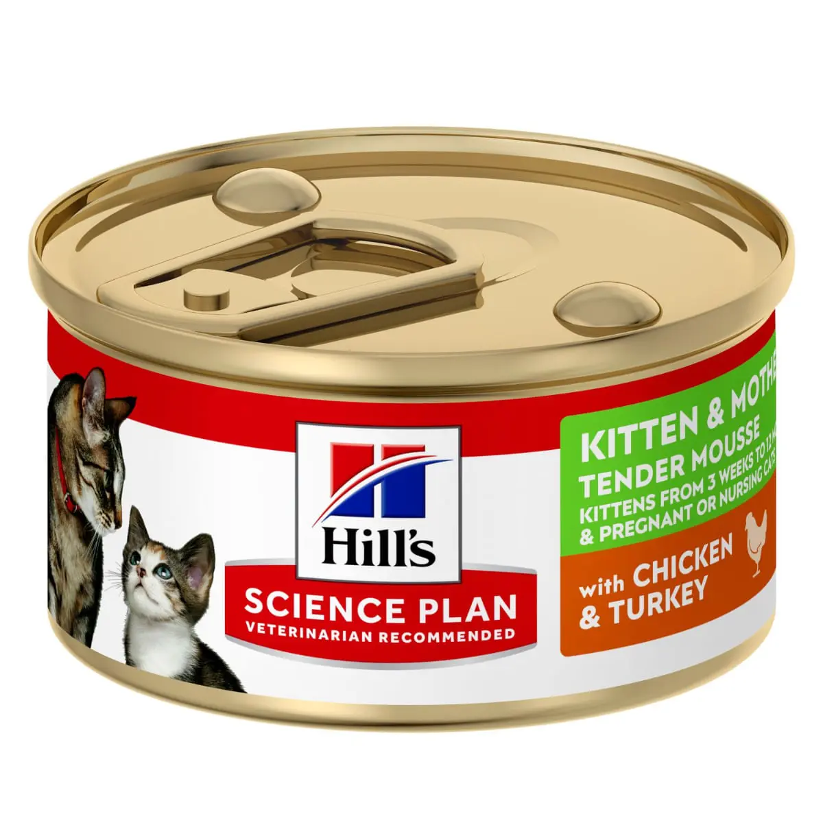 HILL'S Science Plan Kitten & Mother, Pui si Curcan, hrana umeda pisici junior, (mousse), 85g - Image 2