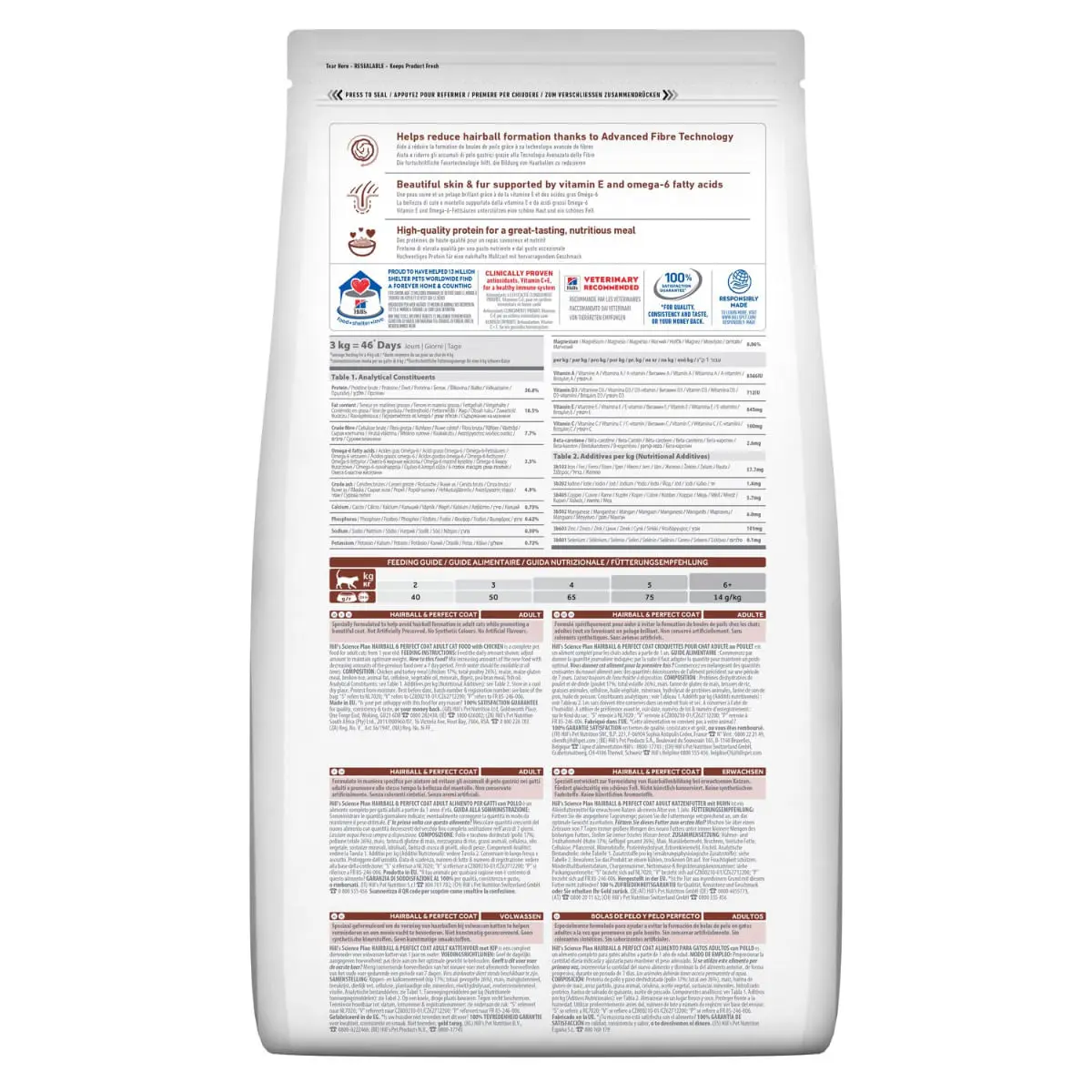 HILL'S Science Plan Hairball & Perfect Coat, Pui, hrana uscata pisici, limitarea ghemurilor de blana, 1.5kg - Image 3