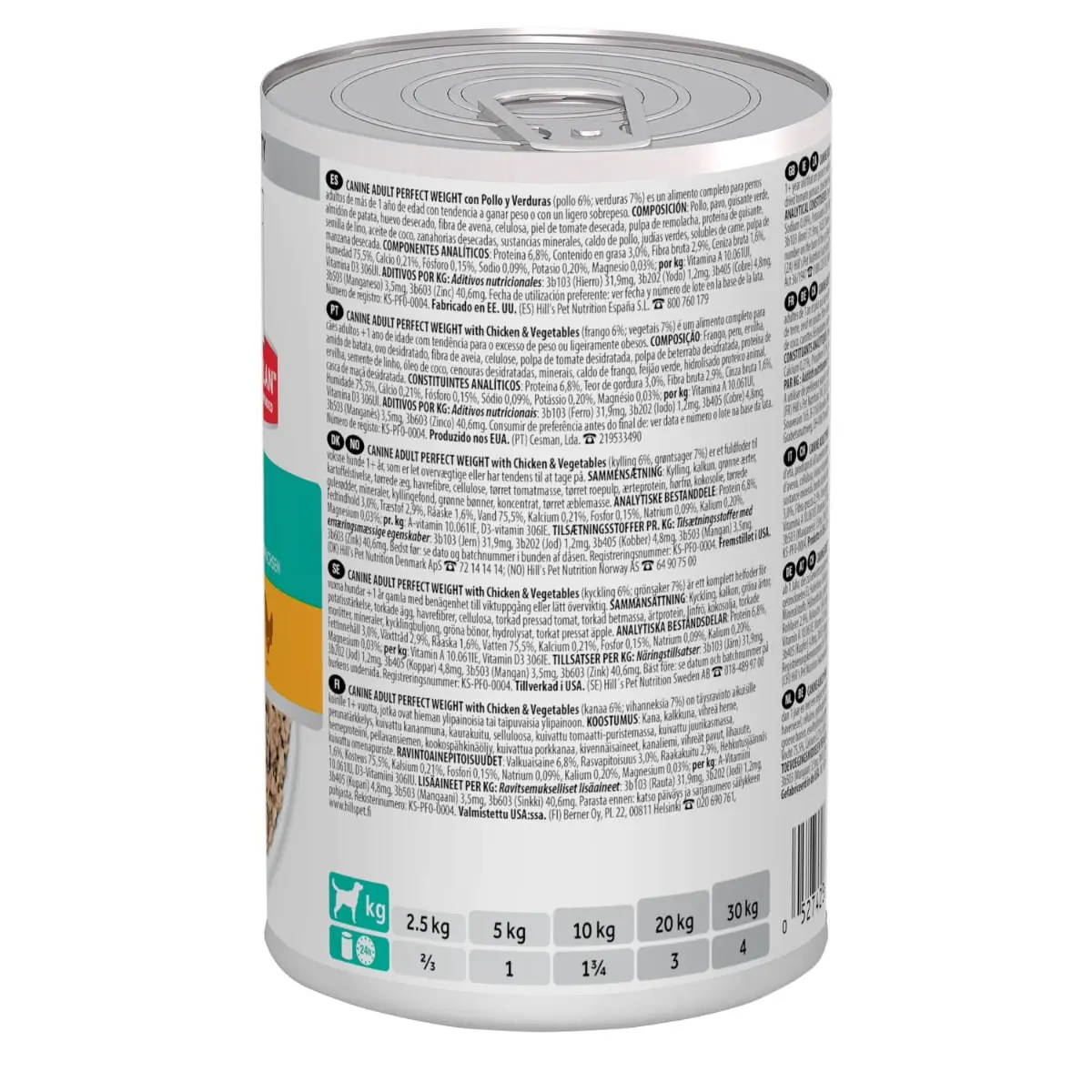 HILL'S Science Plan Perfect Weight, XS-XL, Pui si Legume, conserva hrana umeda caini, obezitate, (pate), 363g - Image 3