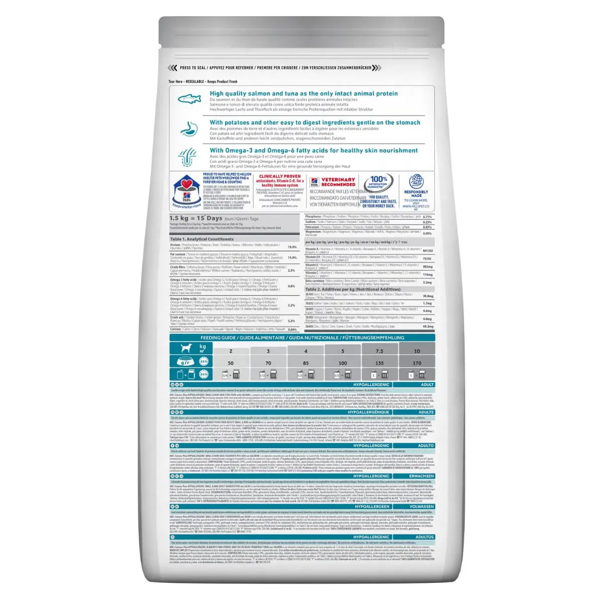 HILL'S Science Plan No Grain Hypoallergenic, XS-S, Somon, hrana uscata fara cereale caini, sistem digestiv, alergii, 1.5kg - Image 3