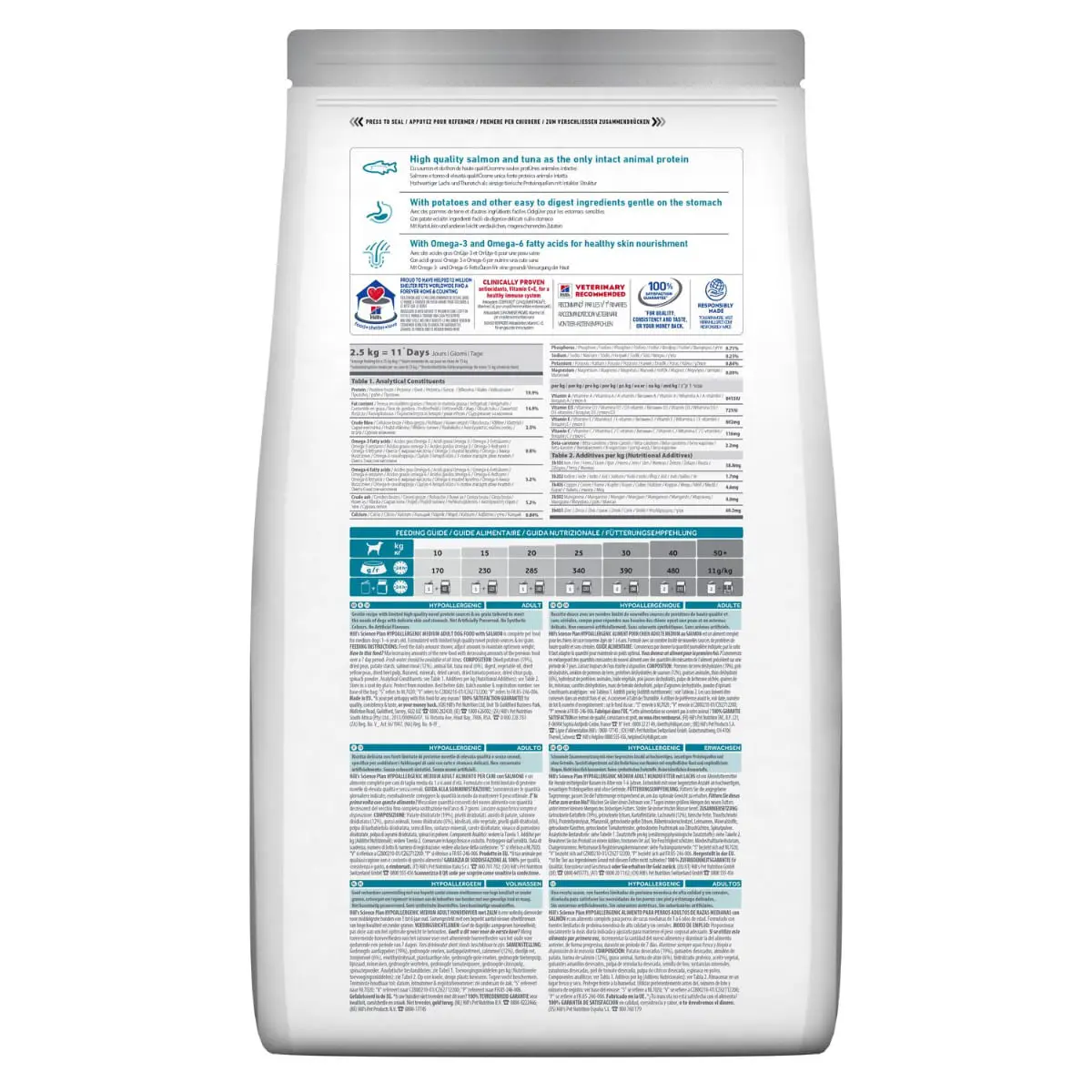 HILL'S Science Plan No Grain Hypoallergenic, M, Somon, hrana uscata fara cereale caini, sistem digestiv, alergii, 12kg - Image 3