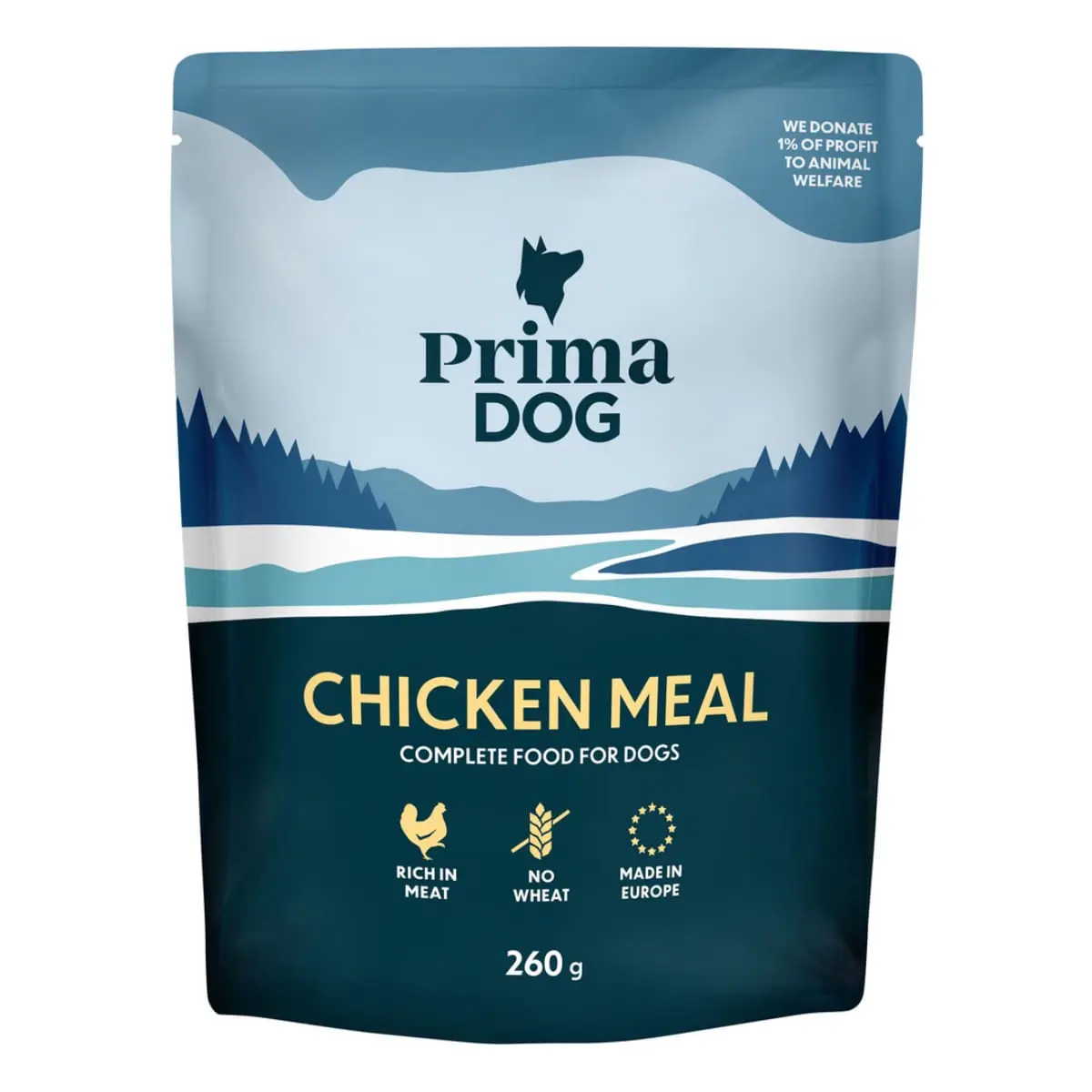 PRIMA DOG Meal, XS-XL, Pui, plic hrana umeda caini, (in aspic), bax, 260g x 12buc