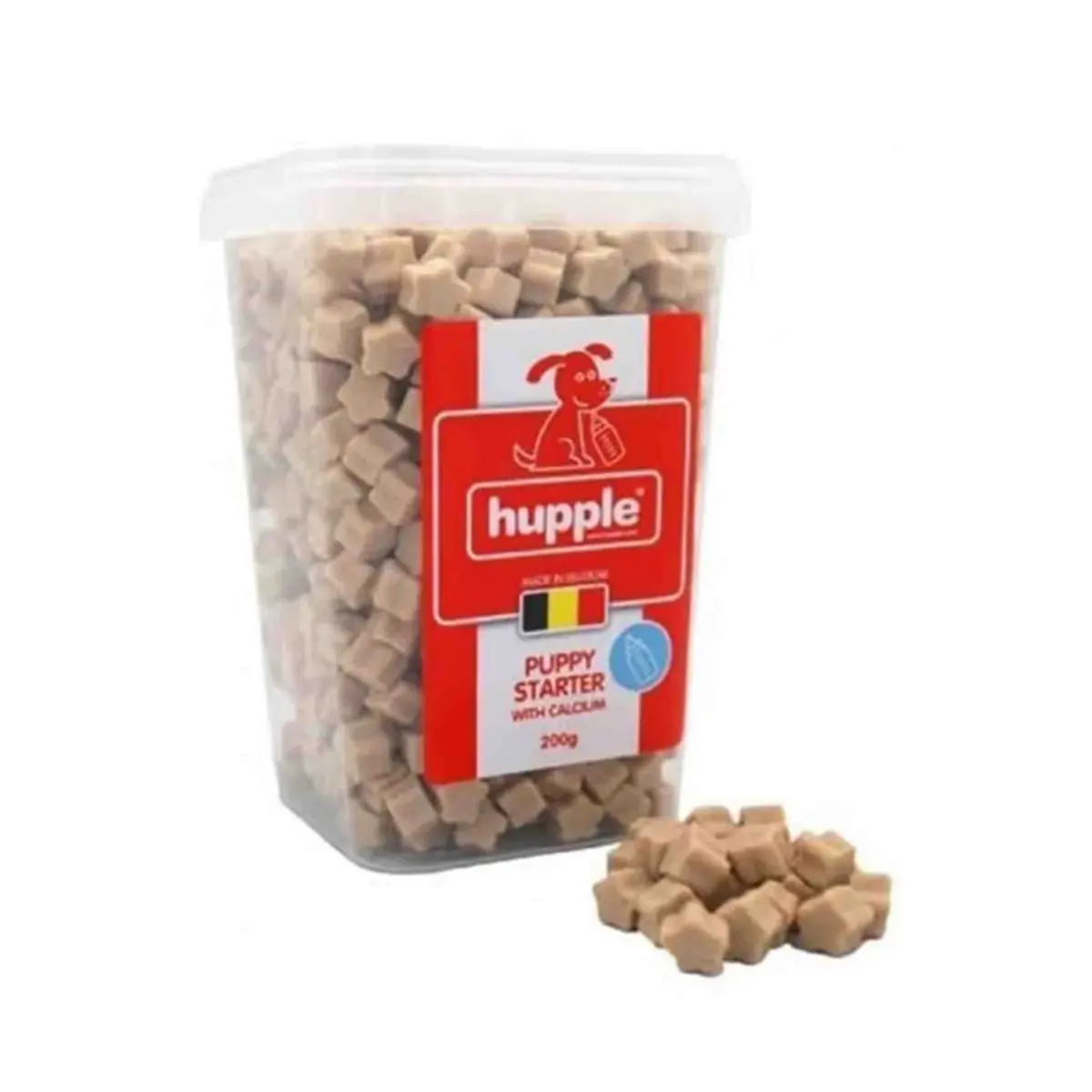 HUPPLE Puppy Starter cu Calciu , XS-XL, Carne, cutie recompense caini junior, 200g - Image 2