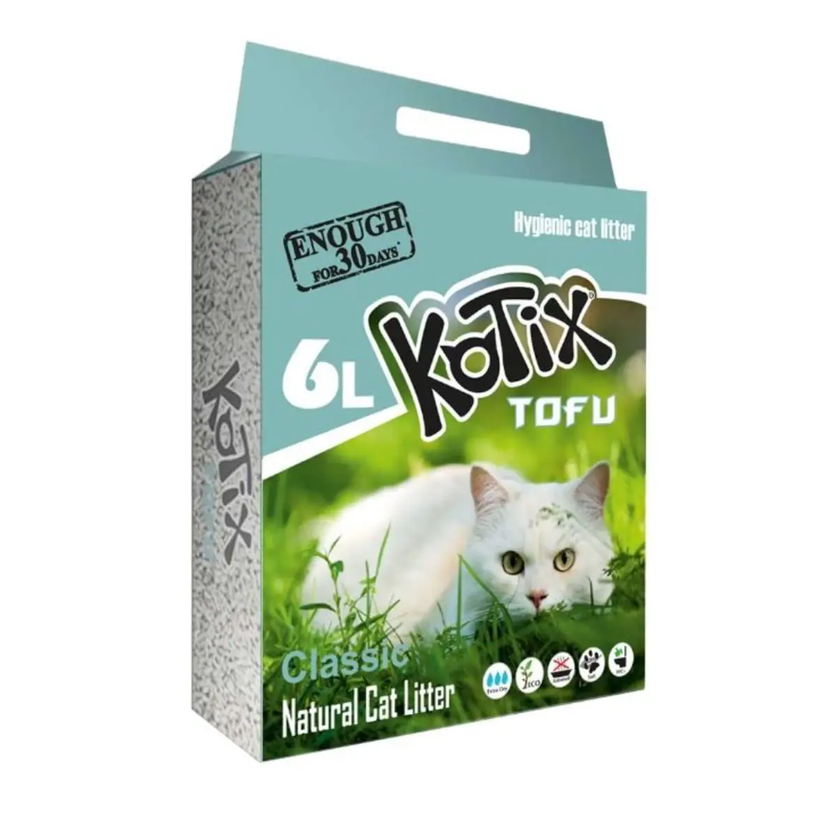 KOTIX Classic, asternut igienic pisici, peleti, tofu, aglomerant, neutralizare mirosuri, biodegradabil, 6l