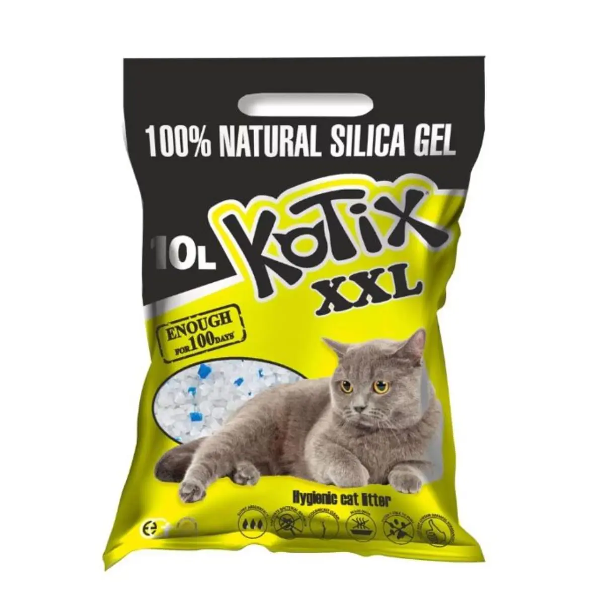 KOTIX Normal, asternut igienic pisici, granule, silicat, neaglomerant, fara praf, 10l - Image 2