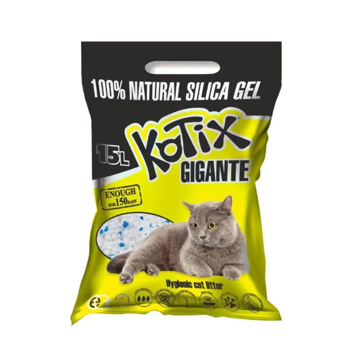 KOTIX Normal, asternut igienic pisici, granule, silicat, neaglomerant, fara praf, 15l - Image 2