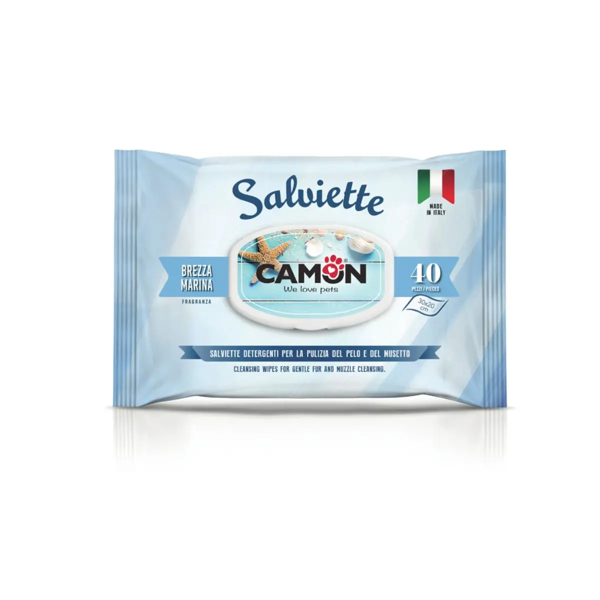 CAMON Briza marii, servetele umede caini si pisici, Ocean, 40buc