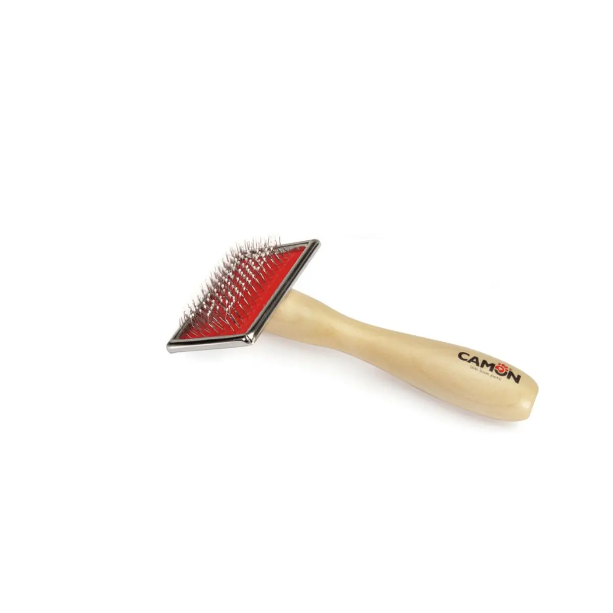 CAMON Perie cu maner de lemn, perie caini CAMON Perie cu maner de lemn, M, perie caini, 4.5x9cm