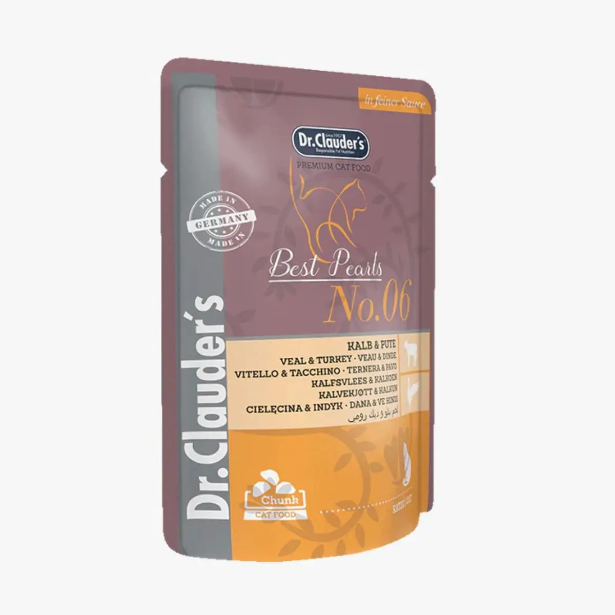 DR. CLAUDER'S, Vitel si Curcan, plic hrana umeda pisici, (in sos), bax, 100g x 20buc - Image 2