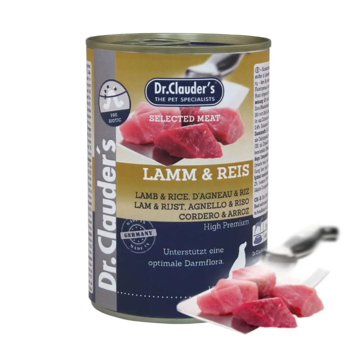 DR. CLAUDER'S Selected Meat, XS-XL, Miel Orez conserva hrana umeda caini, (in suc propriu), 400g