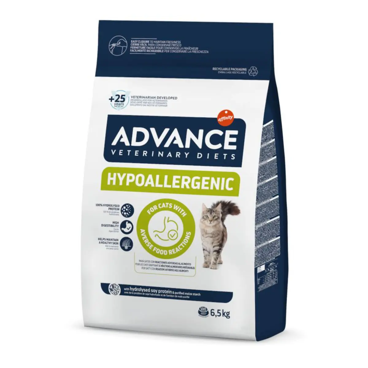 ADVANCE VETERINARY DIETS Hypoalergenic, Peste, hrana uscata pisici, alergii, 6.5kg