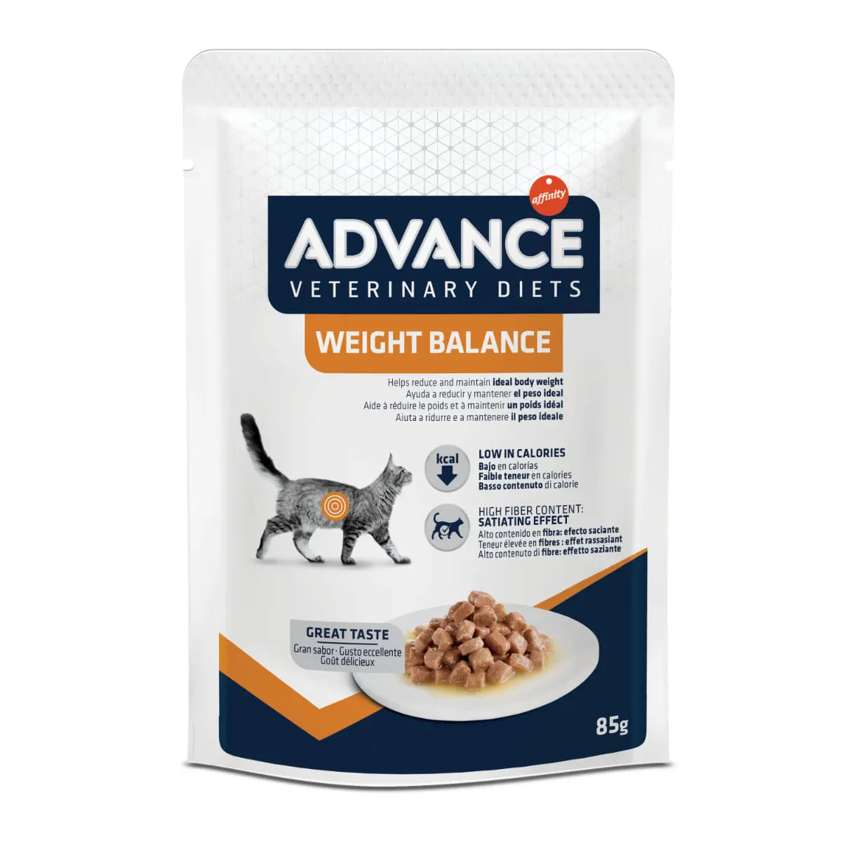 ADVANCE VETERINARY DIETS Weight Balance, Carne, plic hrana umeda pisici, obezitate, (in sos), bax, 85g x 12buc - Image 3