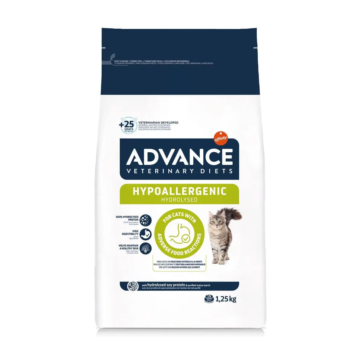 ADVANCE VETERINARY DIETS Hypoalergenic, Peste, hrana uscata pisici, alergii, 1.25kg - Image 2