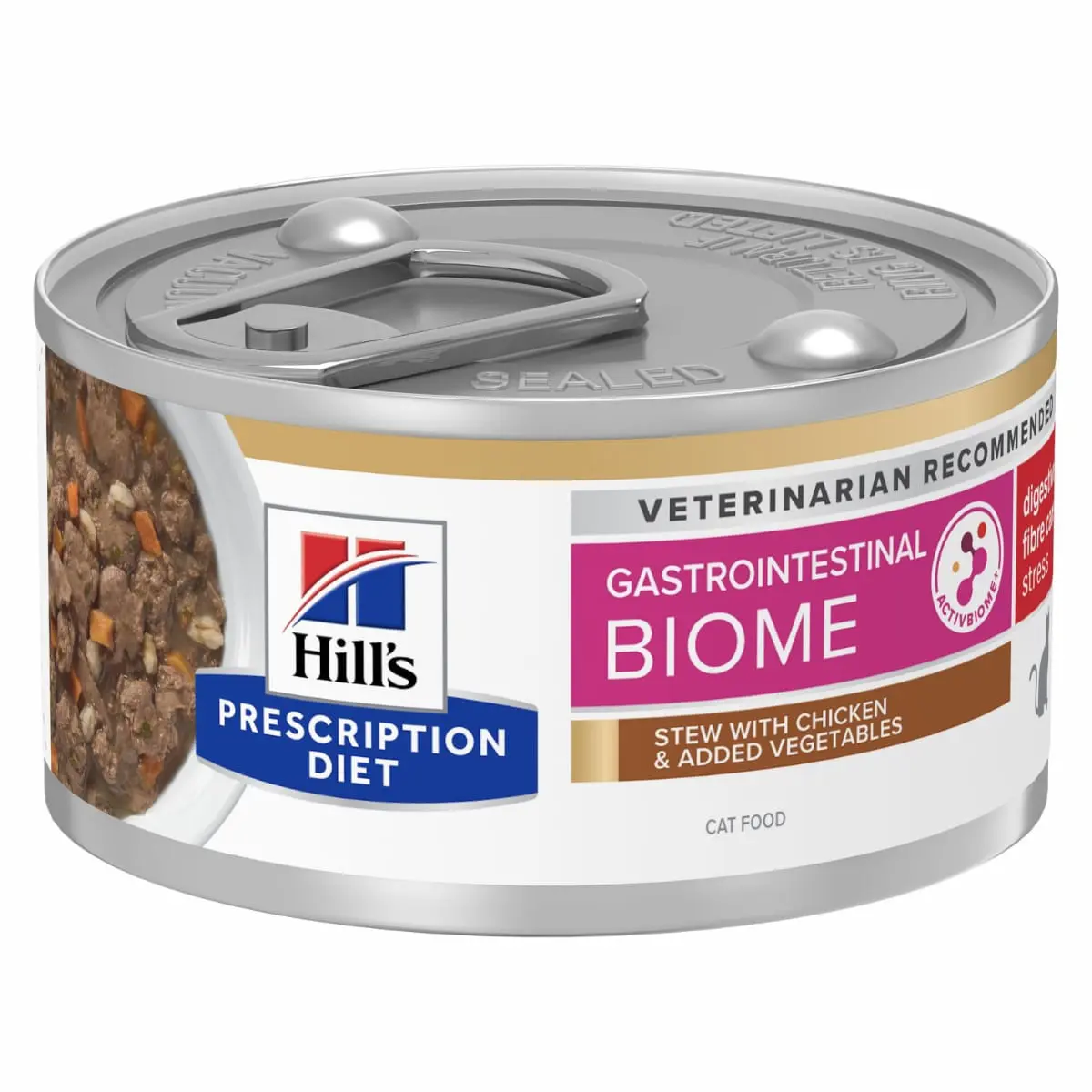 HILL'S Prescription Diet Gastrointestinal Biome Stress, Pui, dieta veterinara, conserva hrana umeda pisici, sistem digestiv, (in sos), 82g - Image 2