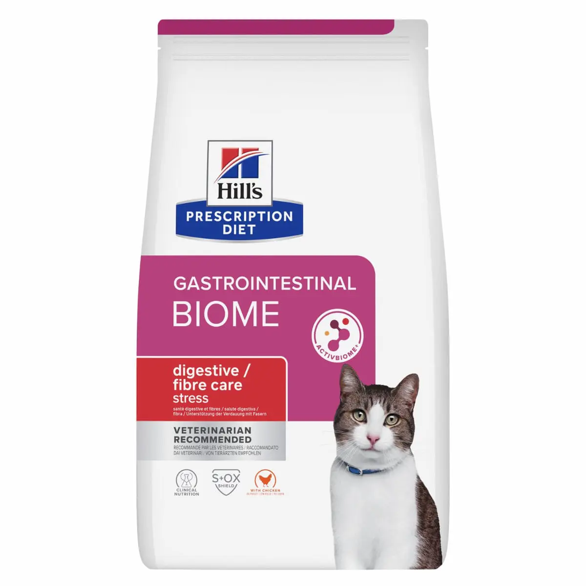HILL'S Prescription Diet Gastrointestinal Biome Stress, Pui, dieta veterinara, hrana uscata pisici, sistem digestiv, 3kg