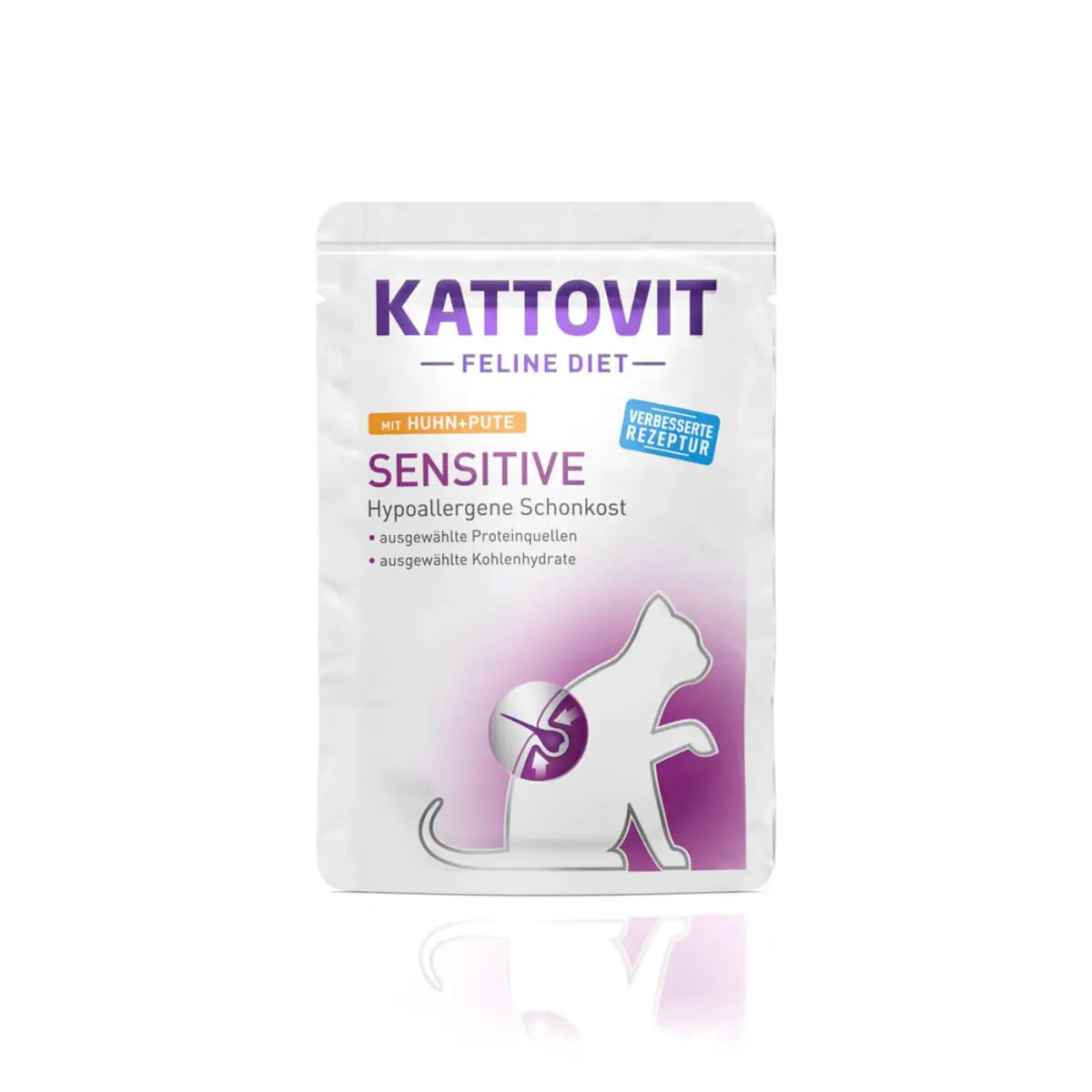 KATTOVIT Sensitive, Pui si Curcan, dieta veterinara, plic hrana umeda pisici, alergii, (in sos), bax, 85g x 24buc - Image 3