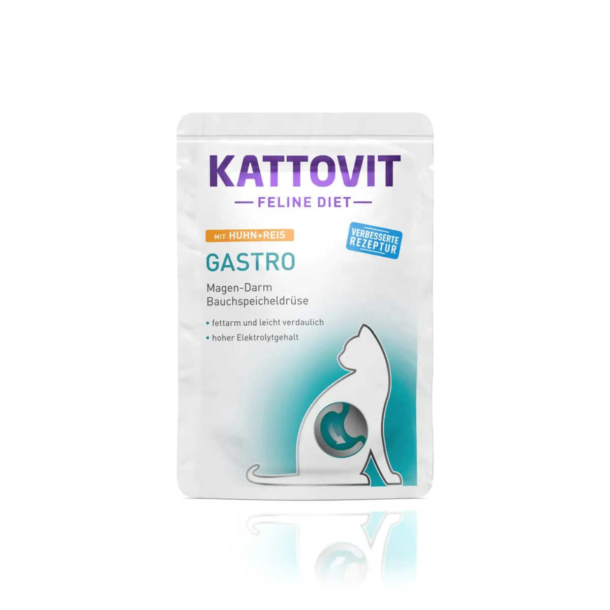 KATTOVIT Gastro, Pui si Orez, dieta veterinara, plic hrana umeda pisici, sistem digestiv, (in sos), bax, 85g x 24buc - Image 3