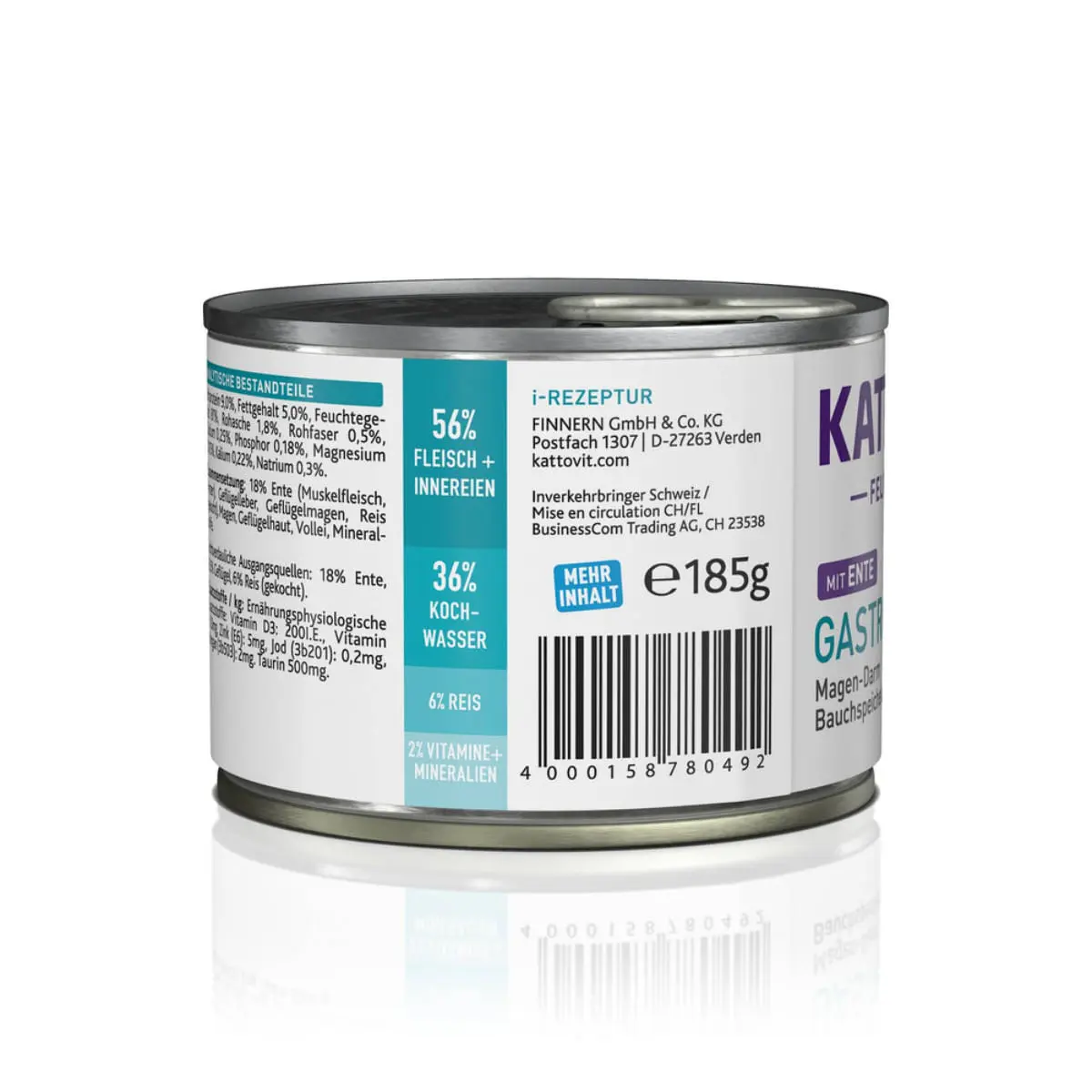 KATTOVIT Gastro, Rata, dieta veterinara, conserva hrana umeda pisici, sistem digestiv, (in aspic), 185g - Image 4