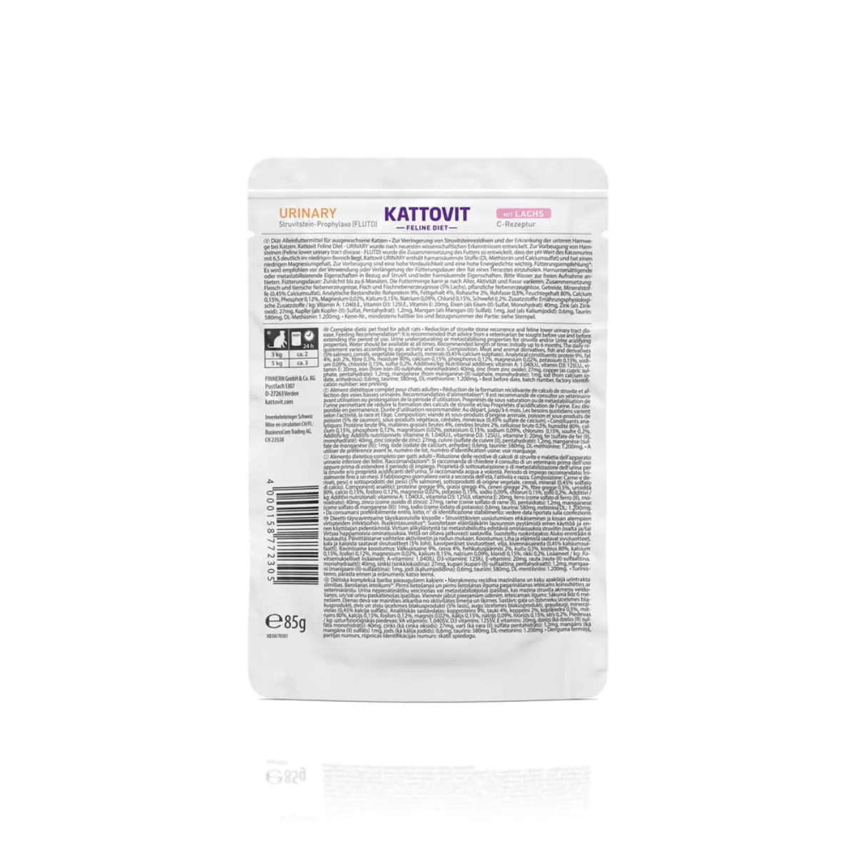 KATTOVIT Urinary, Somon, dieta veterinara, plic hrana umeda pisici, sistem urinar, (in sos), bax, 85g x 24buc - Image 5