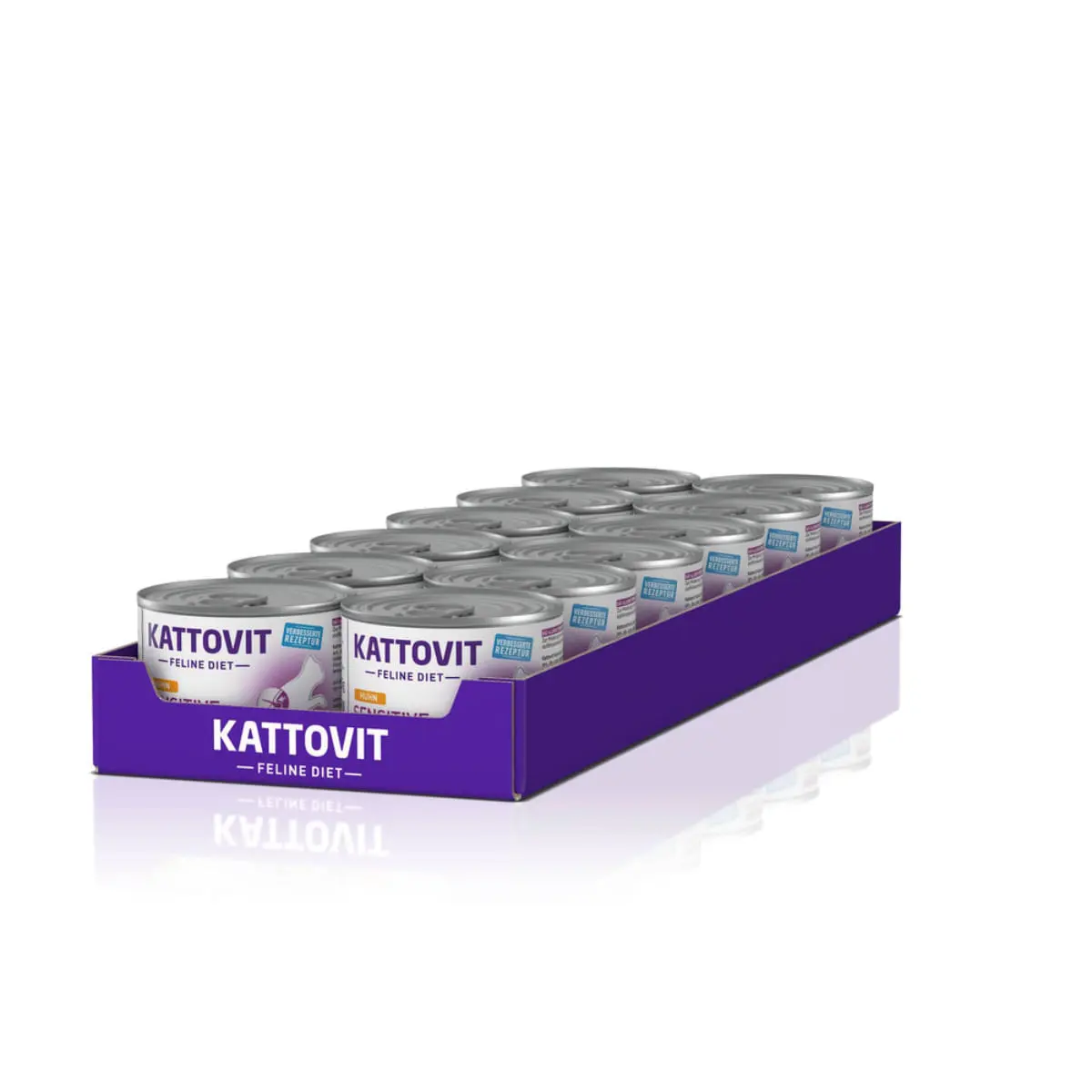 KATTOVIT Sensitive, Pui, dieta veterinara, conserva hrana umeda fara cereale pisici, alergii, (in aspic), bax, 185g x 12buc - Image 2