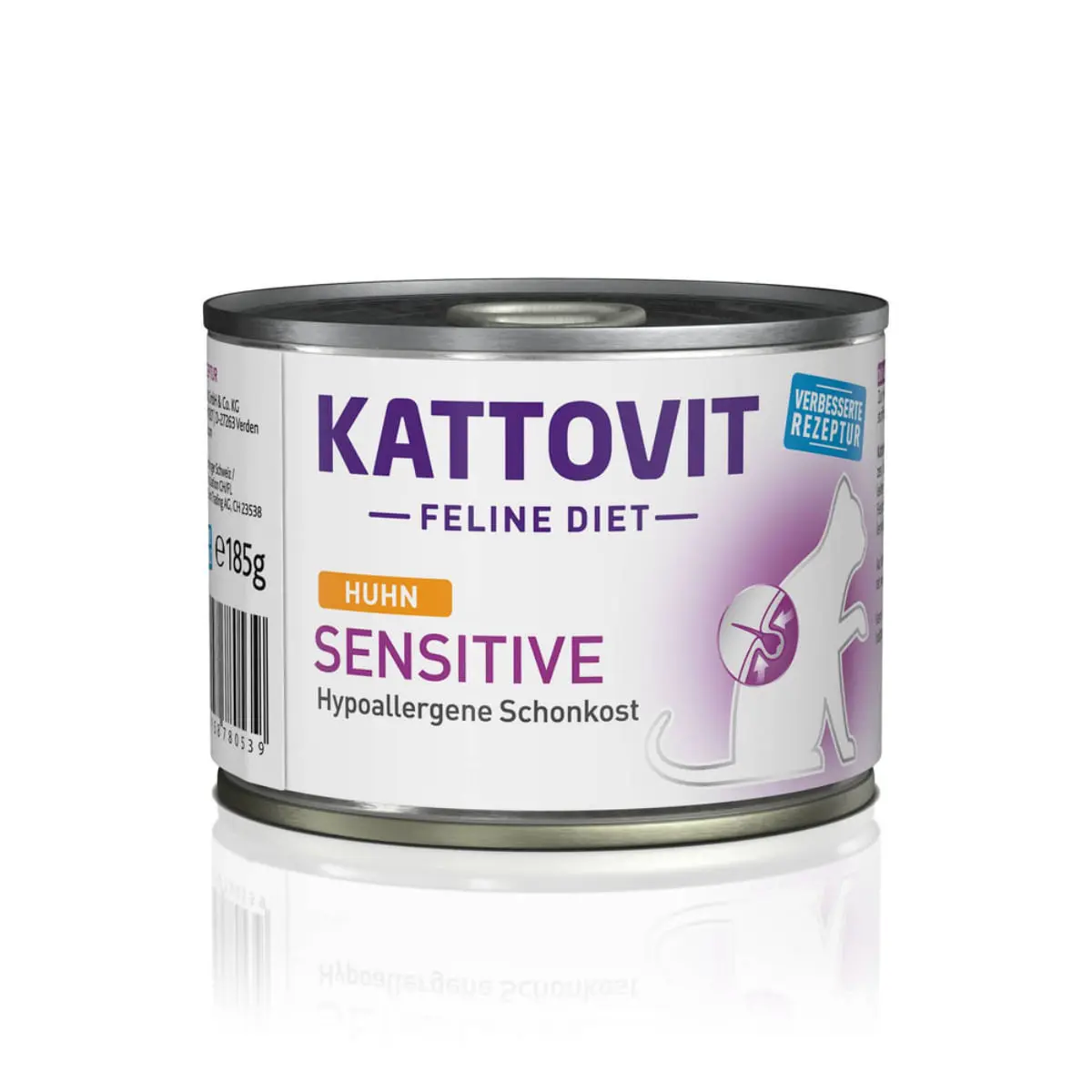 KATTOVIT Sensitive, Pui, dieta veterinara, conserva hrana umeda fara cereale pisici, alergii, (in aspic), bax, 185g x 12buc - Image 3