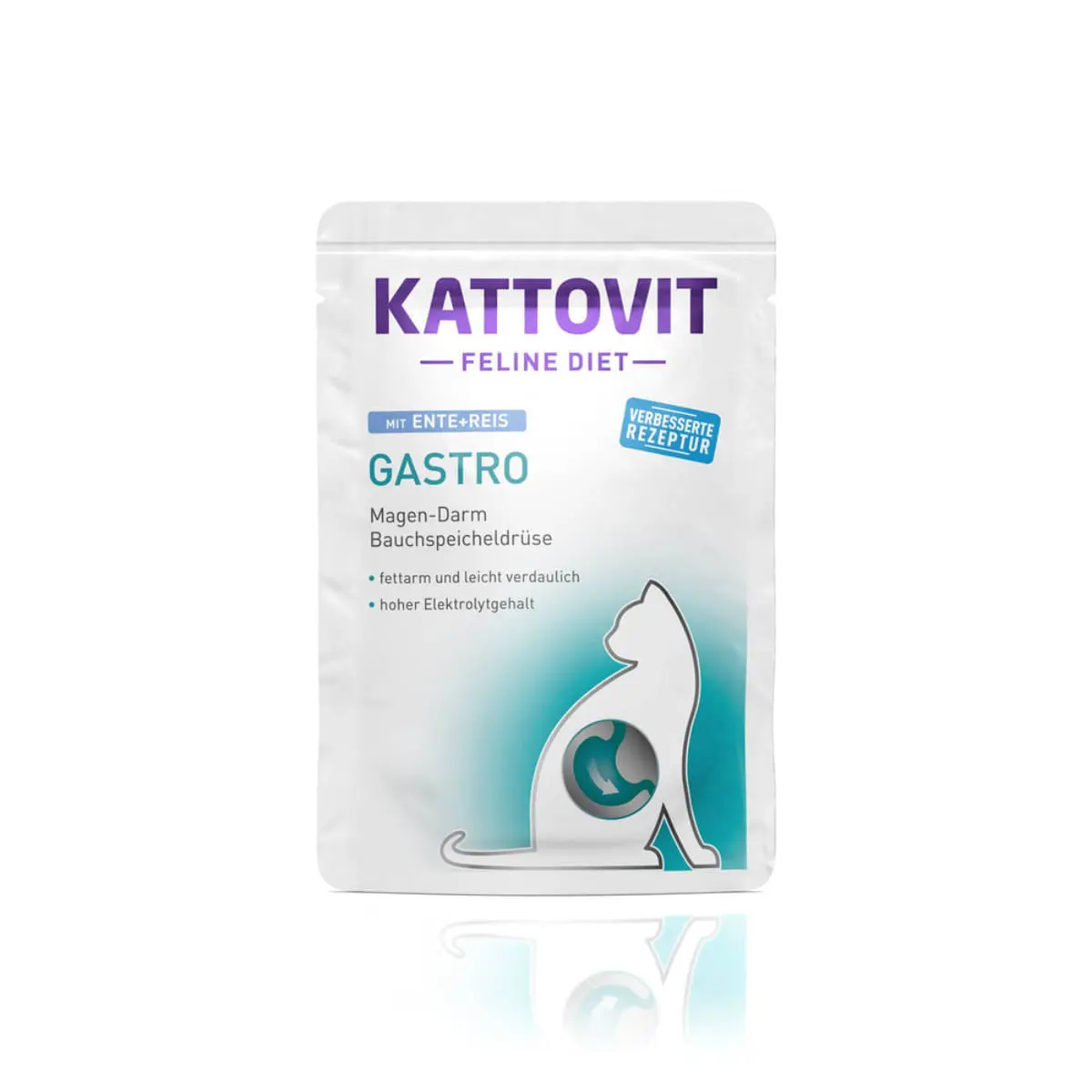 KATTOVIT Gastro, Rata si Orez, dieta veterinara, plic hrana umeda pisici, sistem digestiv, (in sos), bax, 85g x 24buc