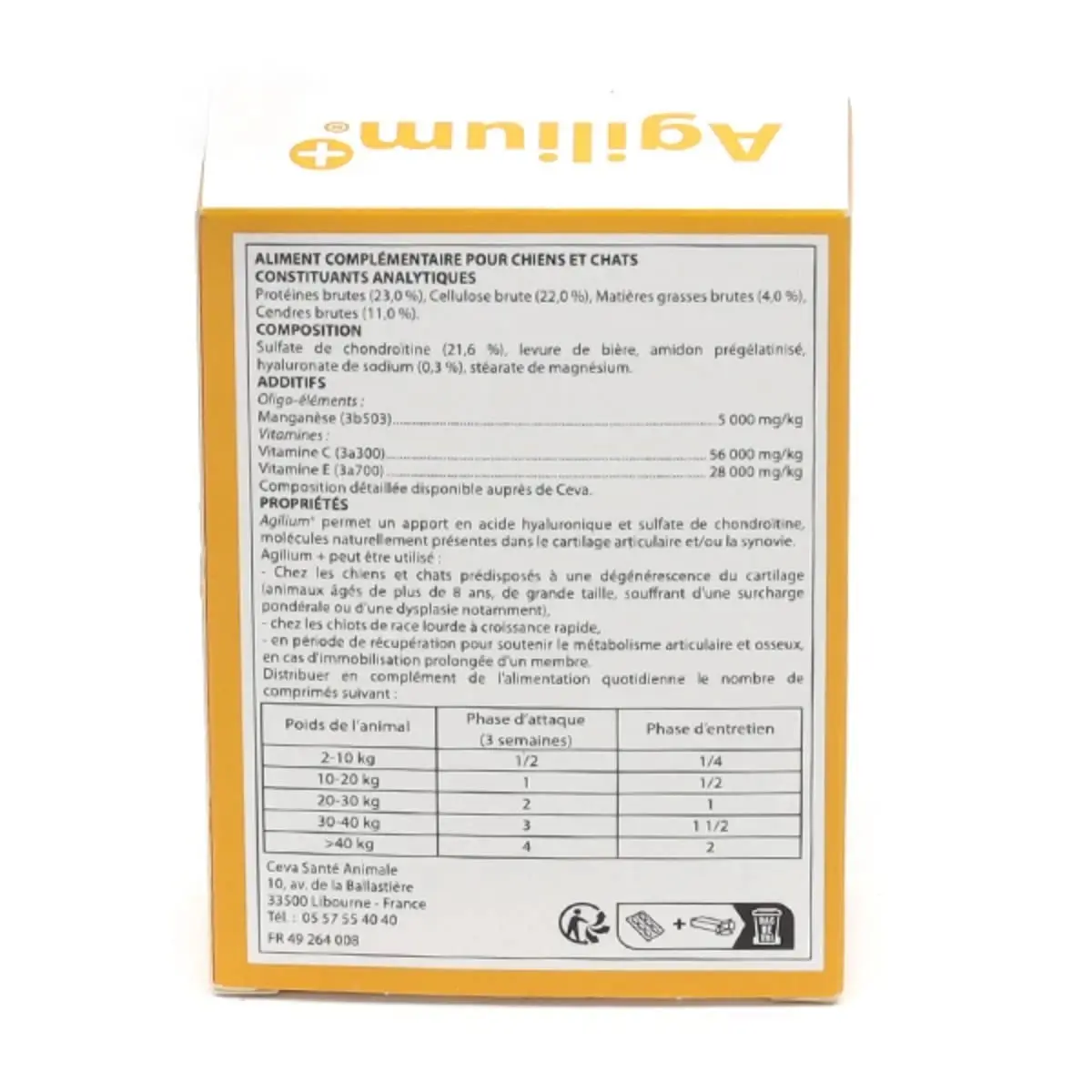 AGILIUM Plus, supliment sistem articular caini, comprimate AGILIUM Plus, XS-XL, supliment sistem articular caini si pisici, cutie, 30 comprimate - Image 3