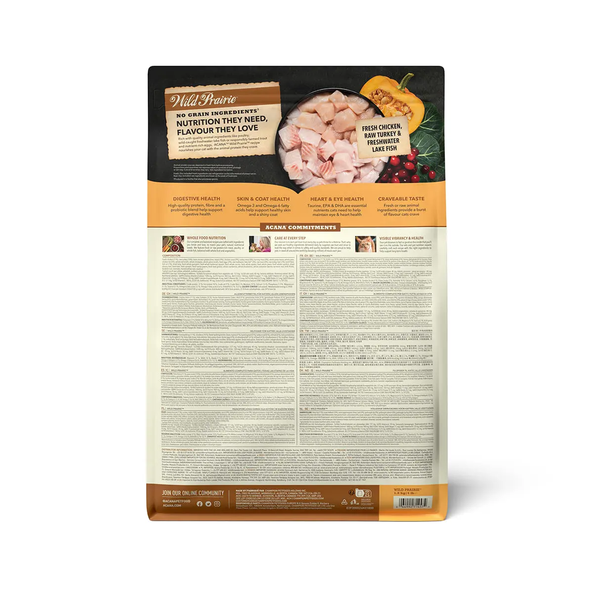 ACANA Highest Protein Wild Prairie, hrana uscata fara cereale pisici, 1.8kg - Image 3