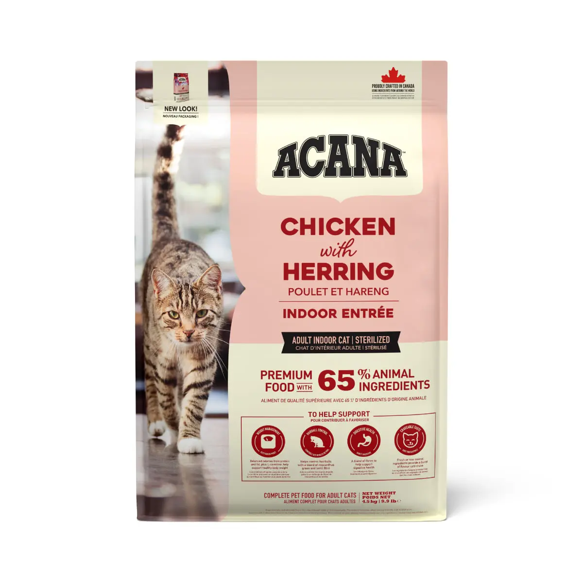 ACANA Indoor Entree, Pui si Hering, hrana uscata pisici, 1.8kg