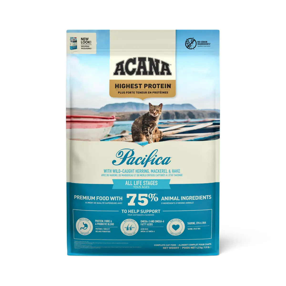 ACANA Highest Protein Pacifica, Peste, hrana uscata fara cereale pisici, 4.5kg