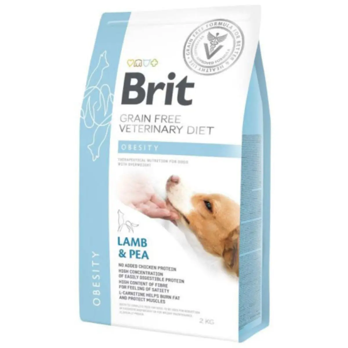 BRIT VD Obesity, XS-XL, Miel, dieta veterinara, hrana uscata fara cereale caini, obezitate, 2kg