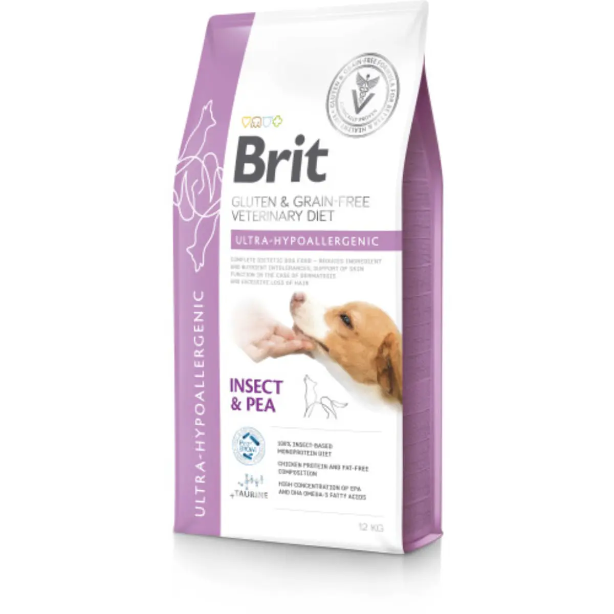 BRIT VD Ultra Hypoallergenic, XS-XL, Insecte, dieta veterinara, hrana uscata fara cereale caini, alergii, 12kg - Image 2