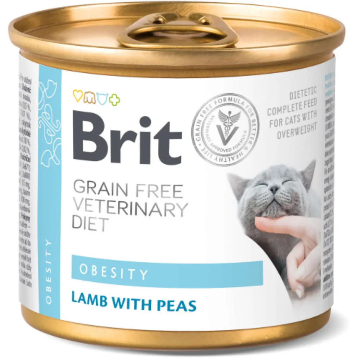 BRIT VD Obesity, Miel, dieta veterinara, conserva hrana umeda fara cereale pisici, obezitate, (in aspic), 200g - Image 2