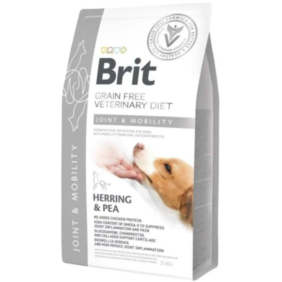 BRIT VD Joint & Mobility, XS-XL, Hering, dieta veterinara, hrana uscata fara cereale caini, sistem articular, 2kg - Image 2