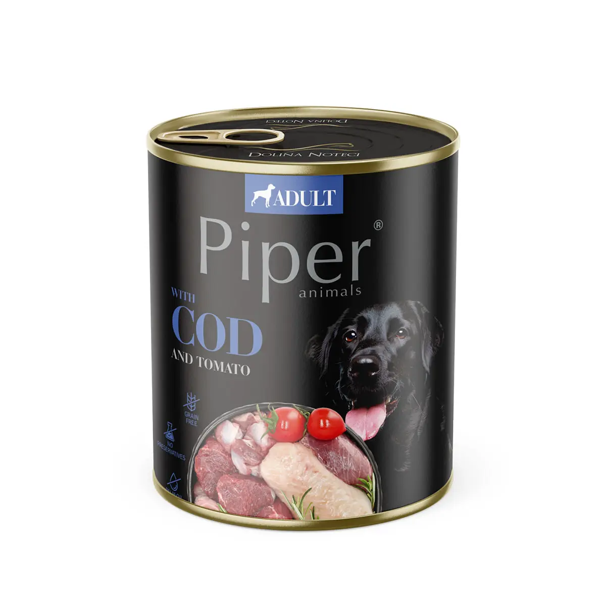 PIPER Animals, XS-XL, Cod, conserva hrana umeda fara cereale caini, (in aspic), 800g