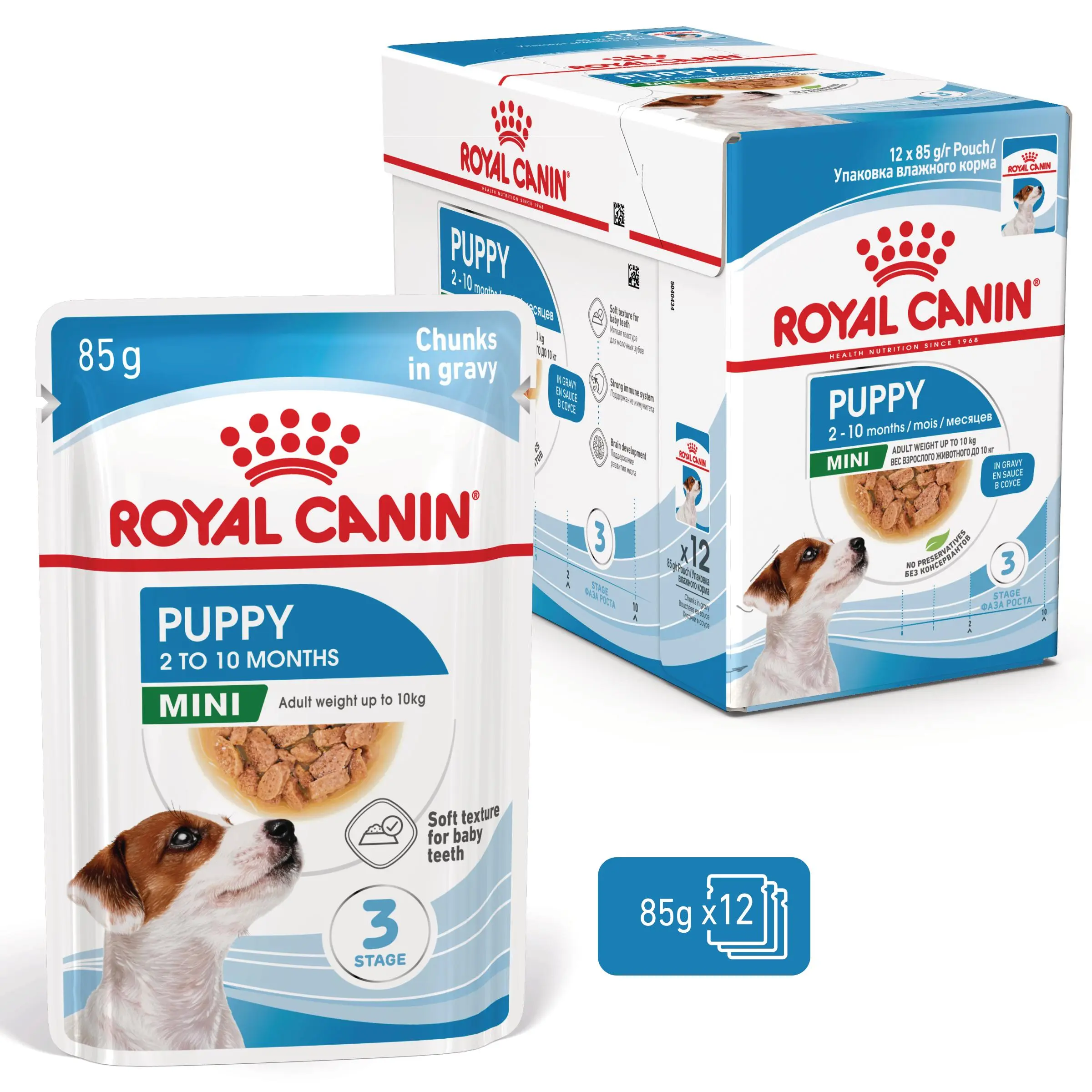 ROYAL CANIN Mini Puppy, hrana umeda caini junior, (in sos), bax, 85g x 12buc - Image 3